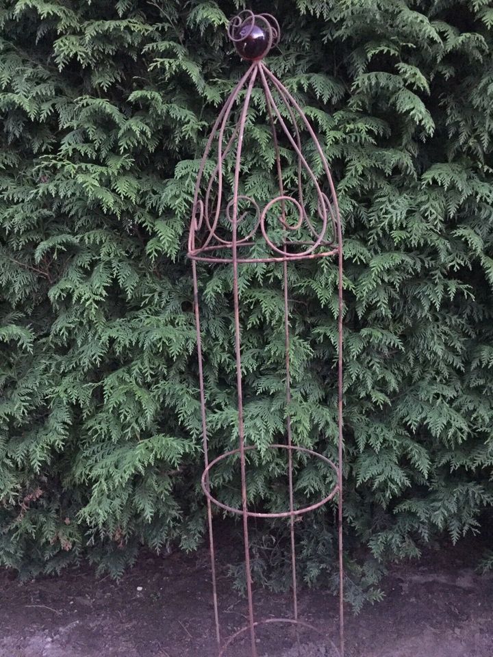 Rosensäule Obelisk Eisen 165 cm Rankhilfe Rosen-Gitter in Kamp-Lintfort