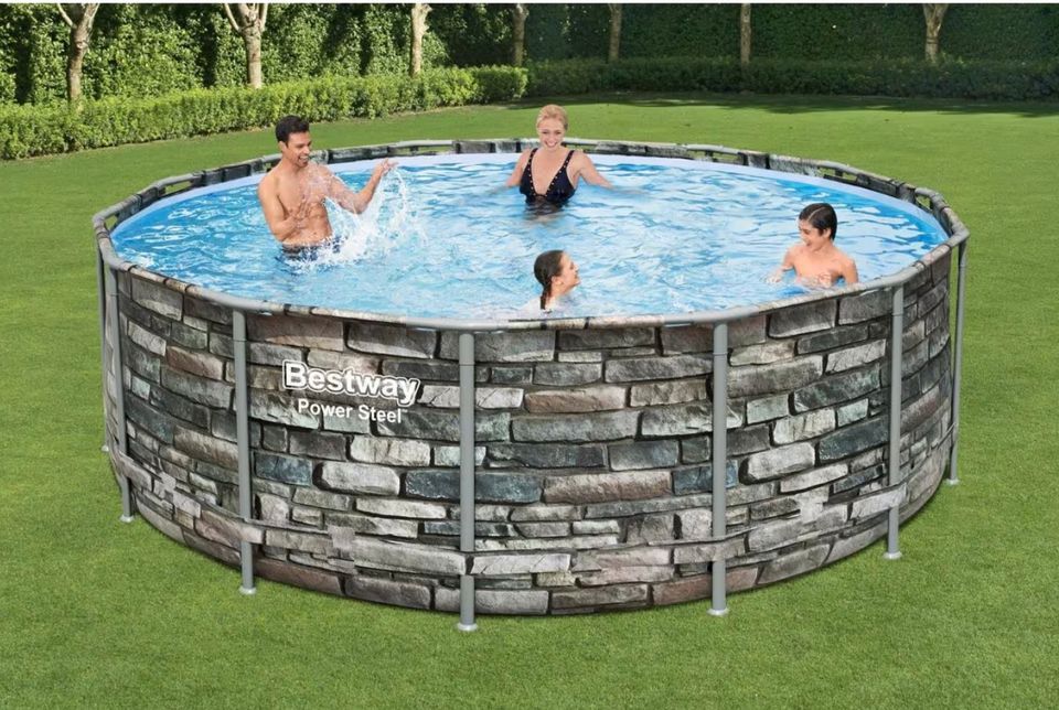 Bestway Power Steel Frame Pool Komplett-Set rund 488x122 NP699€ in  Nordvorpommern - Landkreis - Tribsees | eBay Kleinanzeigen ist jetzt  Kleinanzeigen