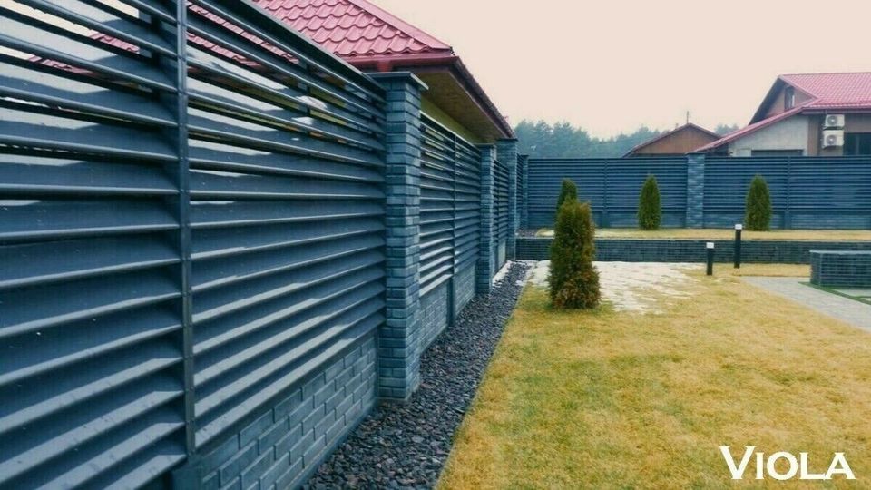 Lamellenzaun 10m x 1,8m Sichtschutzzaun Viola Gartenzaun Sichtschutz Zäune Schmiedezaun Schmuckzaun Aluminiumzaun / kein WPC in Siegen