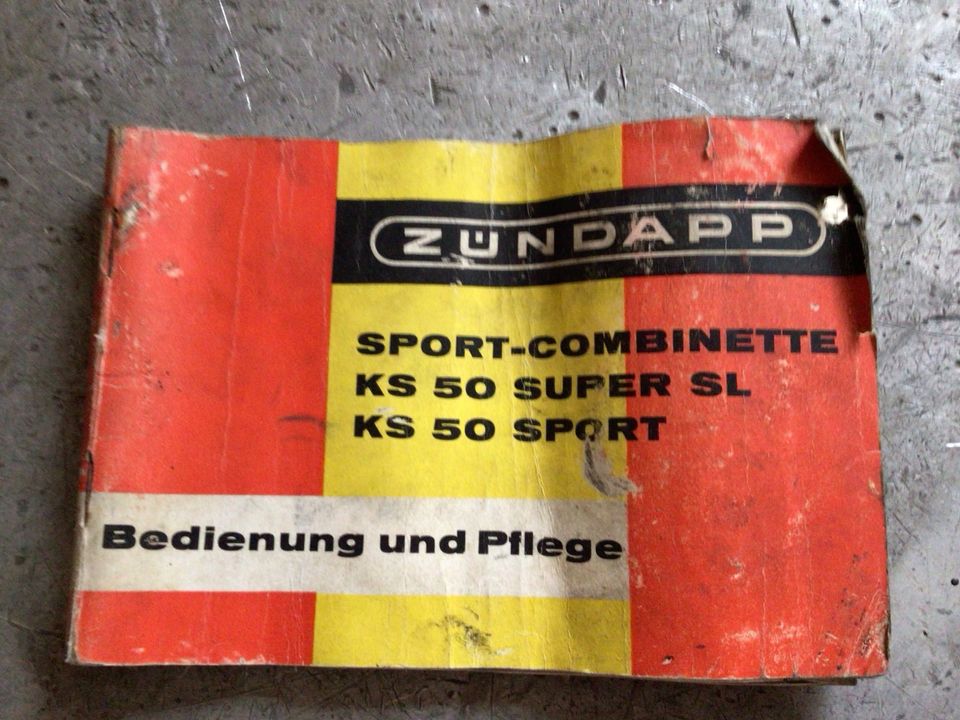 Zündapp Bedienungsanleitung KS 50 Sport Moped Oldtimer in Stammham b. Ingolstadt