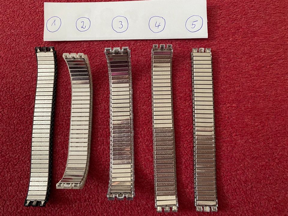 5 X Original Swatch Flex Armbänder- Neuwertig - 19 mm in Langgöns