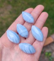 Wunderschöne blaue Chalzedon Chalcedon Anhänger Navette Niedersachsen - Hatten Vorschau