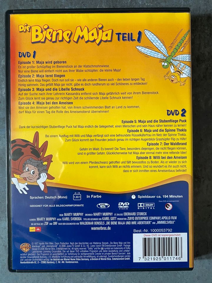 DVDs Biene Maya Teil 1, 2er Set, wie neu! in Müden