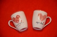 2 Tassen + Kaffee / Tee + Becher + Liebe + Herz + Love + Haus + Bayern - Kissing Vorschau