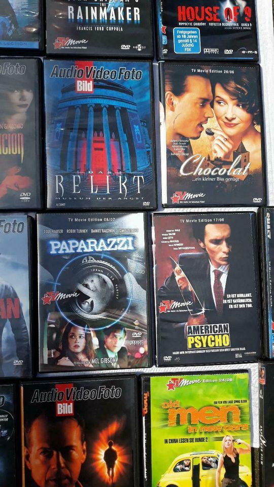 DVD Konvolut insgesamt 62 Hüllen/ 97 Filme in Karlshuld