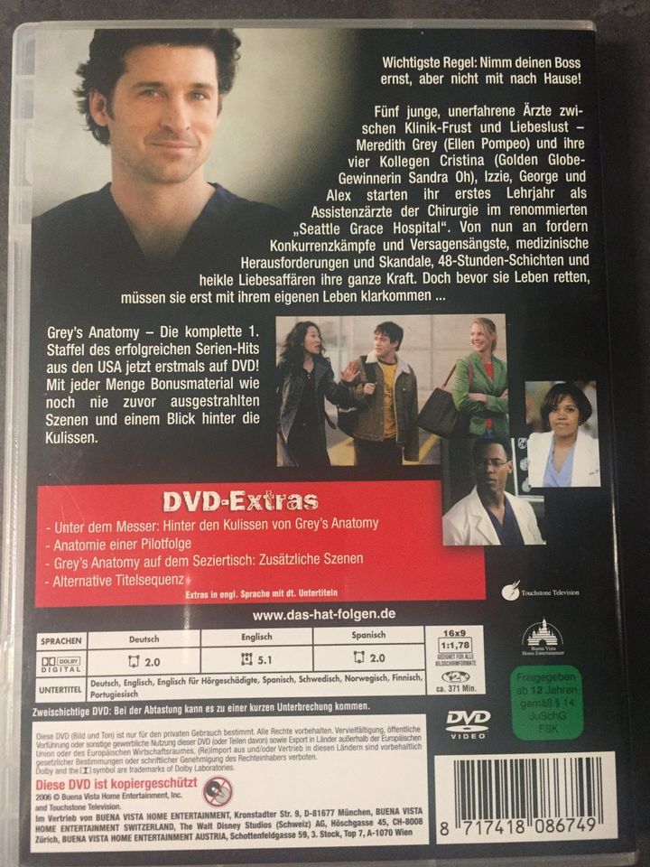 Greys Anatomy Staffel 1-3, 13 DVD´s, Wie alles begann... in Hörselberg-Hainich