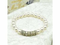 ❦ Armband DELIA Swarovski Perlen 8 mm, Polaris-Kugeln (Grau) ❦ Nordrhein-Westfalen - Bergheim Vorschau