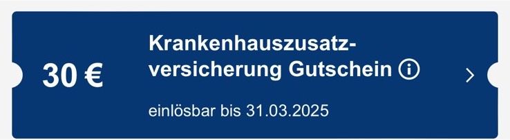 CHECK24 Gutschein 30€ Krankenhauszusatzversicherung in München