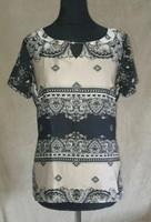 Comma Shirt Satin Paisley Muster beige schwarz 36 Hessen - Wiesbaden Vorschau