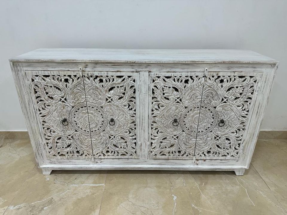 Sideboard Hema indische Kommode aus Mangoholz Weiß 160 cm in Bochum