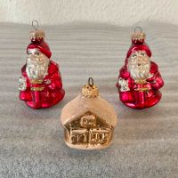 Alter Christbaumschmuck - Weihnachtsmann, Haus - rot, gold - Glas Nordrhein-Westfalen - Lünen Vorschau