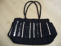 Schwarze Stoff Pailletten Tasche 35 x 20 x12 cm. Bayern - Wendelstein Vorschau