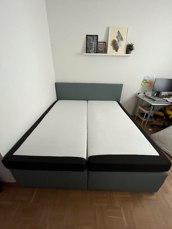 Boxspringbett 2x2m vor 1 Jahr neu bezogen + Bettkastenplatz in Hamburg