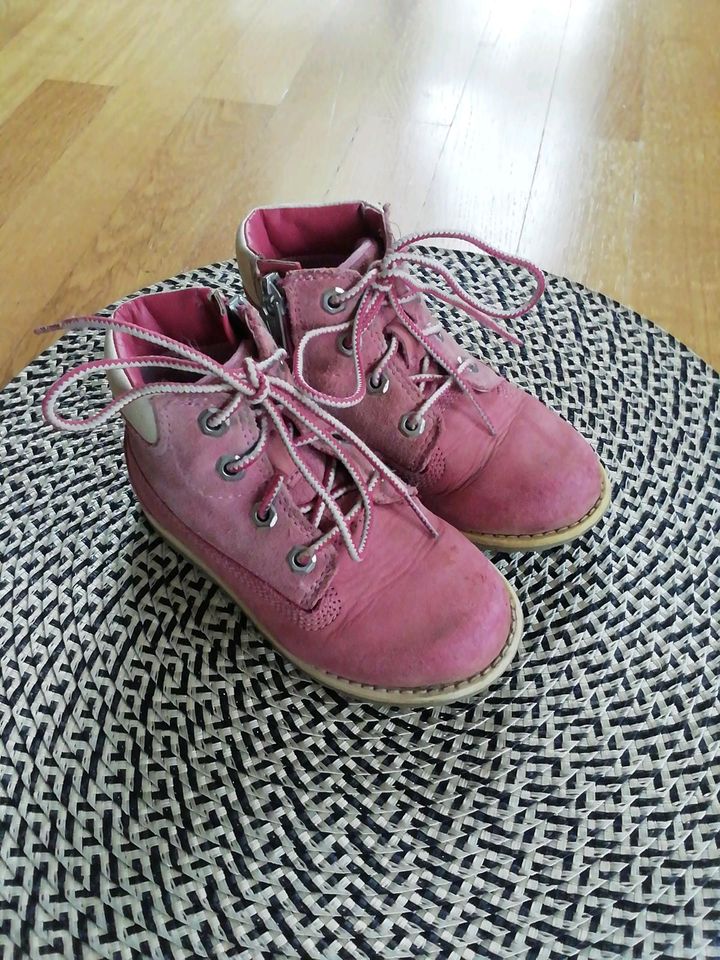 Timberland Kids Boots Gr. 25 rosa Wildleder Reißverschluss in Reutlingen