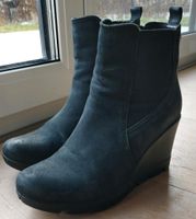 Stiefeletten Plateau Damen schwarz Echt Leder Sachsen-Anhalt - Magdeburg Vorschau