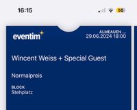 2x Wincent Weiss Konzert Karten in Büren Nordrhein-Westfalen - Rüthen Vorschau