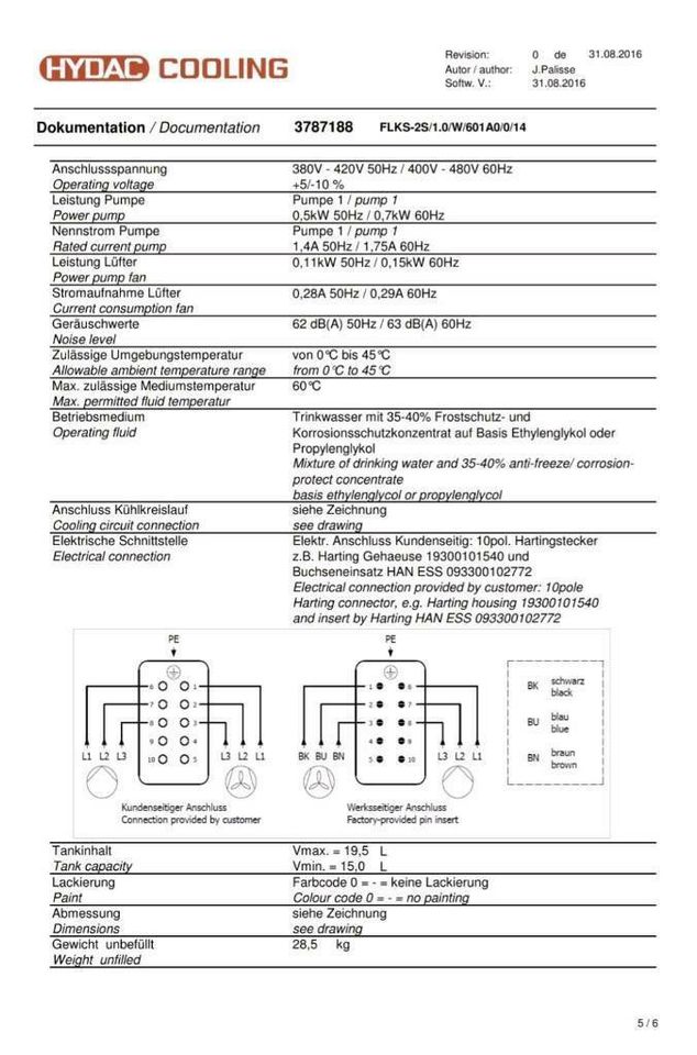 HYDAC Luftkühler / Spindelkühlung FLKS-2S/1.0/W/601A0/0/14 in Stuttgart