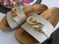 wie neu! Palado Gr 40 Pantolette Schlappen Sandalen Gold beige Bayern - Herzogenaurach Vorschau