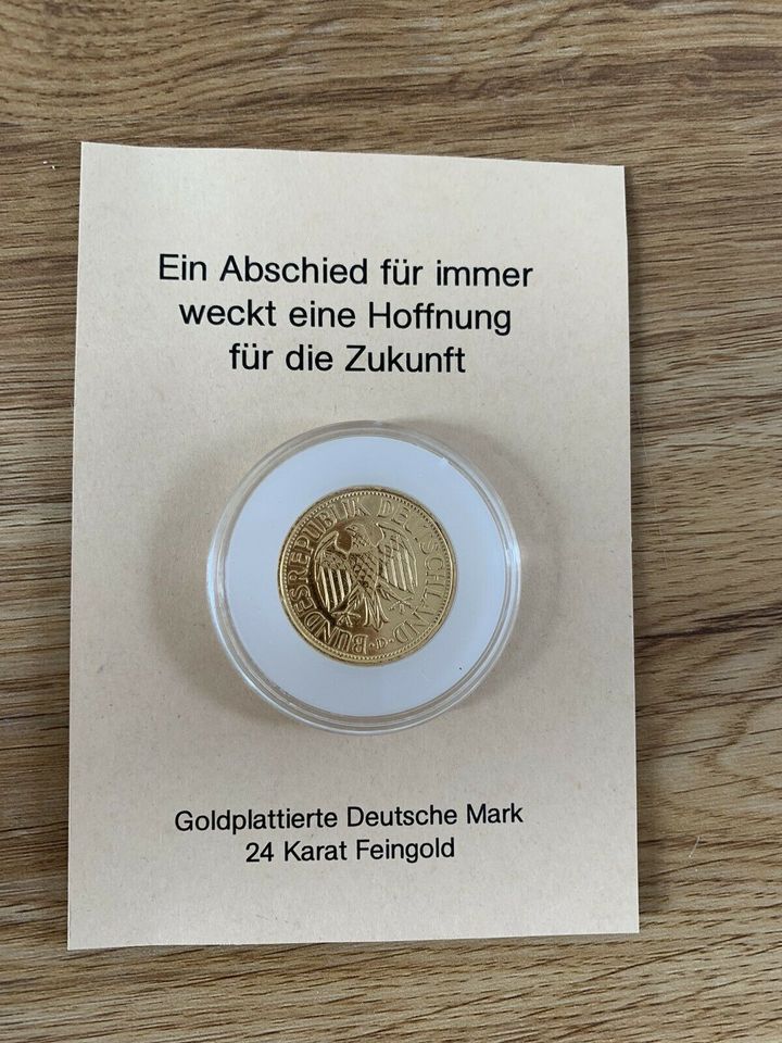 Goldplattierte Deutsche Mark von 1970 in Leipzig