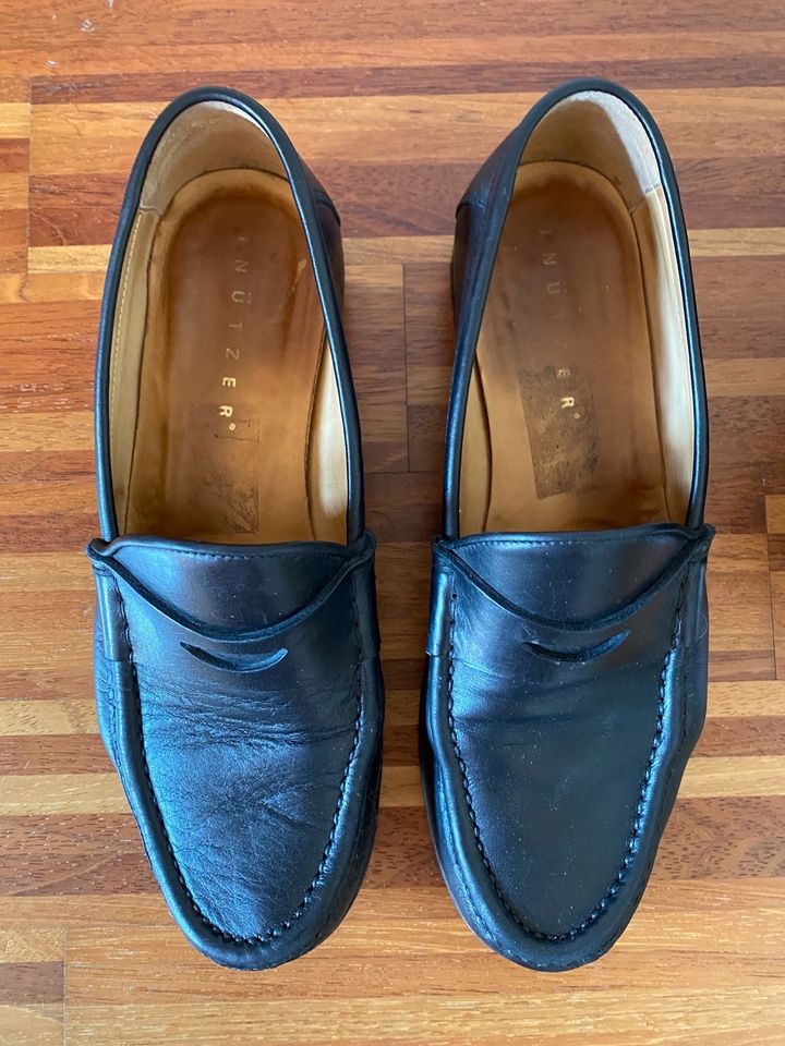 orig Unützer Loafer, Gr 41, Leder, schwarz, Eyecatcher, wNeu in Essen