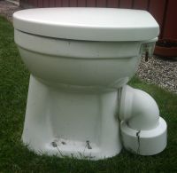 Stand WC, weiß, ohne Schäden, erhöht, ca 45 cm, z.B. für Senioren Südbrookmerland - Georgsheil Vorschau