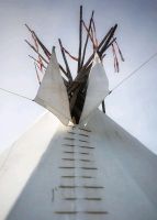 6m tipi teepee indianer zelt wigwam neu, bemalt, kompl. Bayern - Burghaslach Vorschau