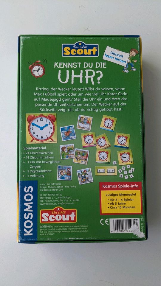 Lernspiel: Kennst du die Uhr? Kosmos Verlag in Stuttgart