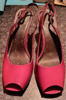 Graceland Peep Toe Gr.41 / Slingpumps / rotes Lackleder Niedersachsen - Melbeck Vorschau