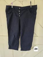 Tom Tailor Damen Capri Hose Gr 42 Dunkelblau 3/4 Länge Blau Niedersachsen - Nottensdorf Vorschau