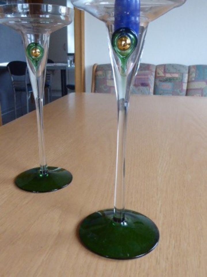 Glas Kerzenständer für Stab- oder Stumpenkerze in Oberthulba