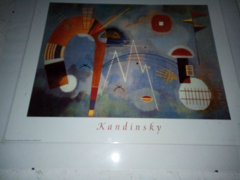# Schöner Kunstdruck mit Rahmen # Kandinsky # Rund und Spitz in Rhauderfehn