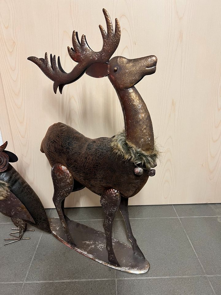 Deko Tiere Eule und Hirsch in Arnbruck