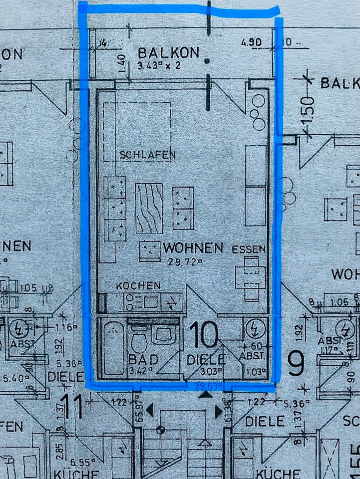 Besondere Lage- gepflegte 1,5-Raum-Wohnung mit EBK zu verkaufen in Gernsbach