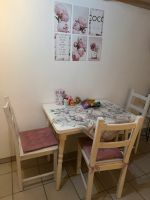 Shabby chic Esstisch Küchentisch mit 3 Stühlen weiß Nordrhein-Westfalen - Düren Vorschau