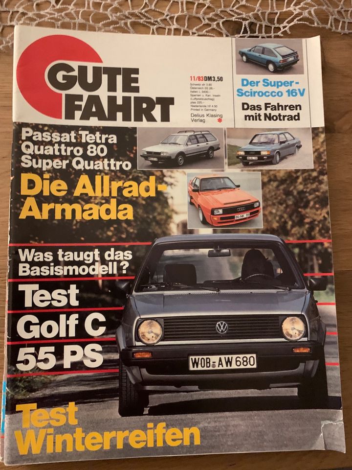 Gute Fahrt VW Autozeitschrift 11/1983 Golf C 55PS in Jüchen