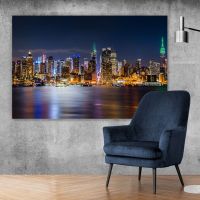 Leinwandbild New York Skyline bei Nacht 80 x 120 cm Querformat Baden-Württemberg - Bisingen Vorschau