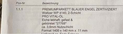 Paket Eiche WP 4140 von Weitzer Parkett in Gräfelfing