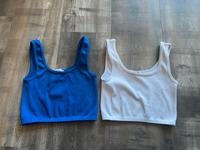 2 Rippen Tops Gr XXS von FB Sister blau + weiß Niedersachsen - Gronau (Leine) Vorschau