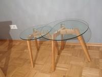 2er Couchtisch, Glastisch, Eichen Massivholz Bayern - Bischberg Vorschau