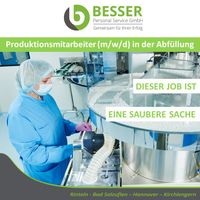 pfiffige Produktionshelfer (m/w/d) Fachbereich - Abfüllung Niedersachsen - Barsinghausen Vorschau