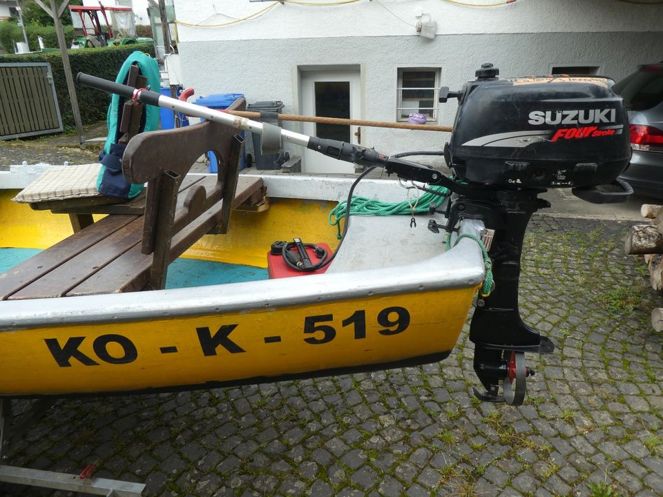 Ringmaier Ruderboot mit Trailer und viel Zubehör, 5PS Außenborder in Lahnau