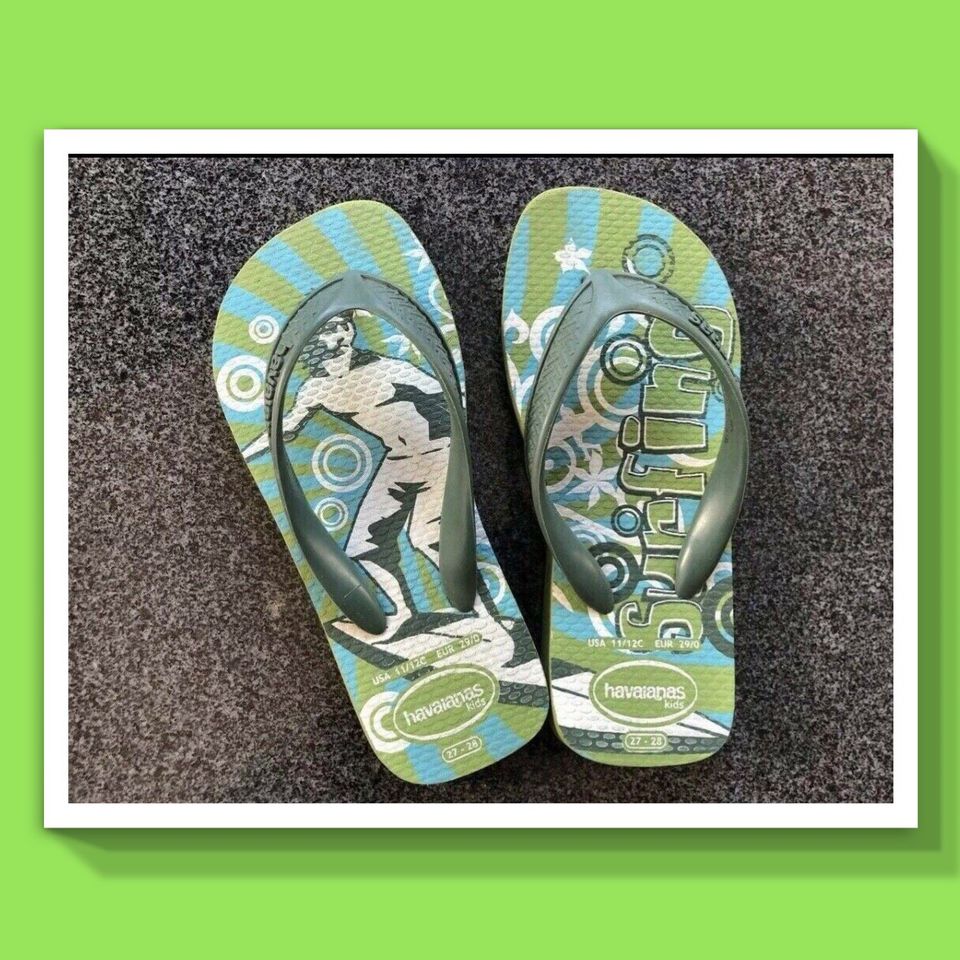 ❌ HAVAIANAS Marken BADESCHLAPPEN Schuhe FlipFlops Gr.27 28 grün in Erfurt