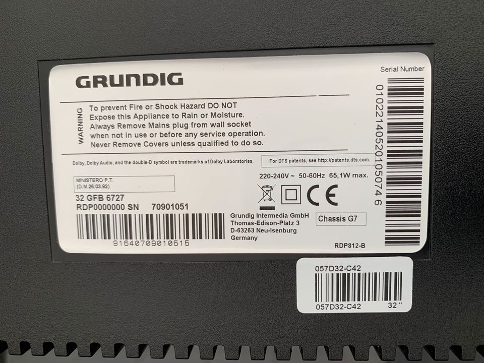 SMartTV GRUNDIG 32 Zoll in Baiersbronn