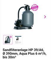 Komplette Sandfilteranlage - Poolpumpe 6m3 mit Kessel Bayern - Thyrnau Vorschau