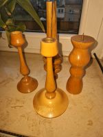 3 Holz Kerzenhalter und 1 Vase Sachsen - Hartmannsdorf Vorschau