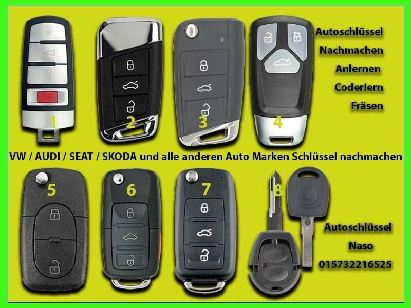 VW Schlüssel / Audi Schlüssel / Seat Schlüssel / Skoda Schlüssel in  Nordrhein-Westfalen - Mönchengladbach, Ersatz- & Reparaturteile