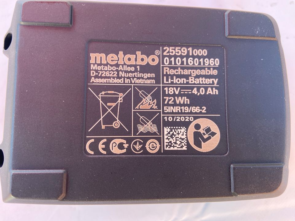 Akku Metabo 18V, 4,0 Ah Li-Power in Meinersen