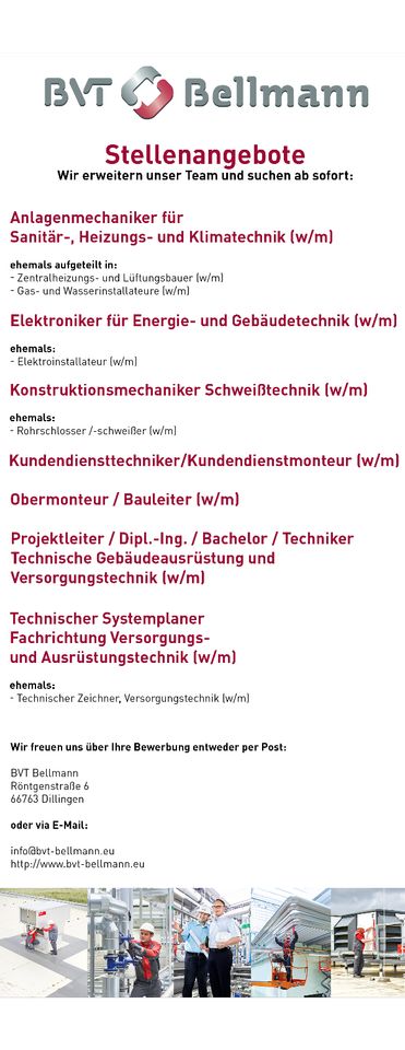 Obermonteur / Bauleiter Elektro (w/m/d) in Dillingen (Saar)