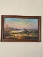 Dorf am See, Landwirtschaft, Landschafts Gemälde Nordrhein-Westfalen - Lügde Vorschau