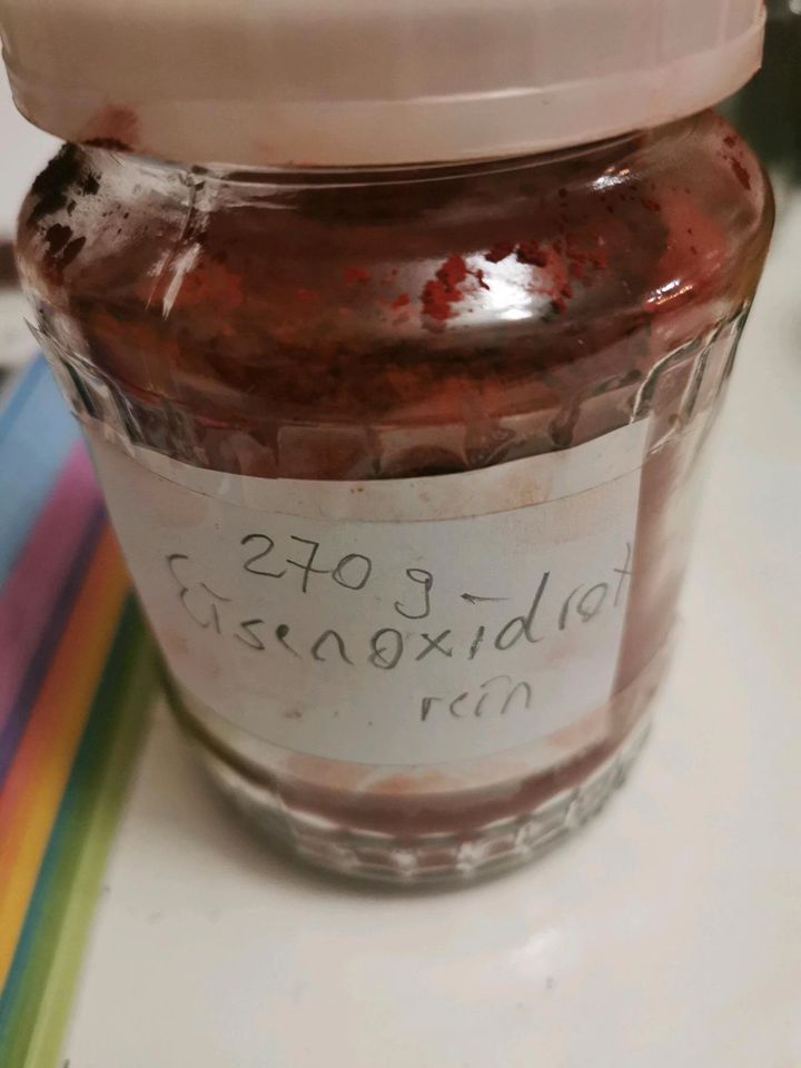 Farbpigmente, Eisenoxid rot, 270 g, Eisenoxidrot, Künstlerfarben in Dresden